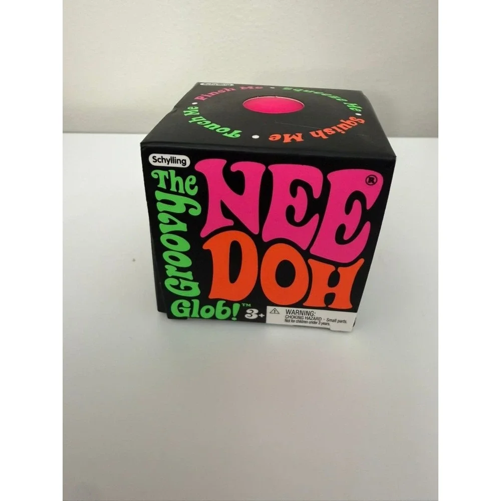 Schylling NeeDoh Stress Ball Kids Adults OS Pink Groovy Glob Fidget Toy NWT